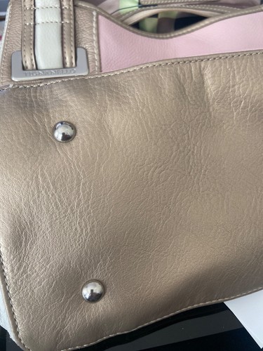 Tignanello Metallic Gold & Pink Shoulder Bag Vintage - Picture 12 of 14