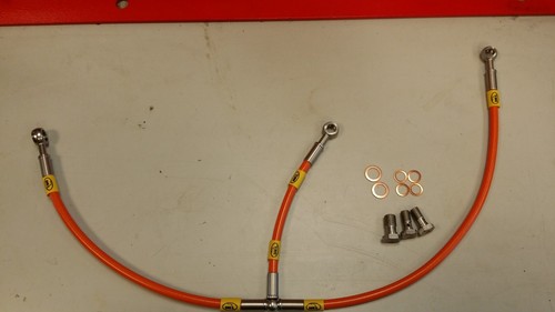 MANGUERA ENFRIADOR DE ACEITE LÍNEA TRENZADA HEL CARBONO DUCATI 916 - Imagen 24 de 24