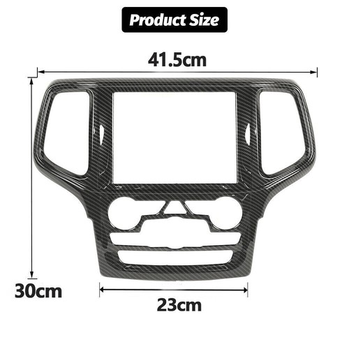 Carbon Fiber GPS Navigation Panel Trim Cover Frame For Grand Cherokee 2014-2018 - Picture 8 of 11