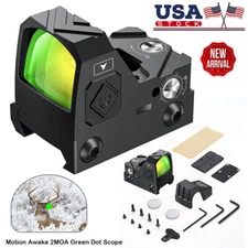 CVLIFE WolfCloak Motion Awake 2 MOA Green Dot Sight Scope for RMR/MOS/Picatinny