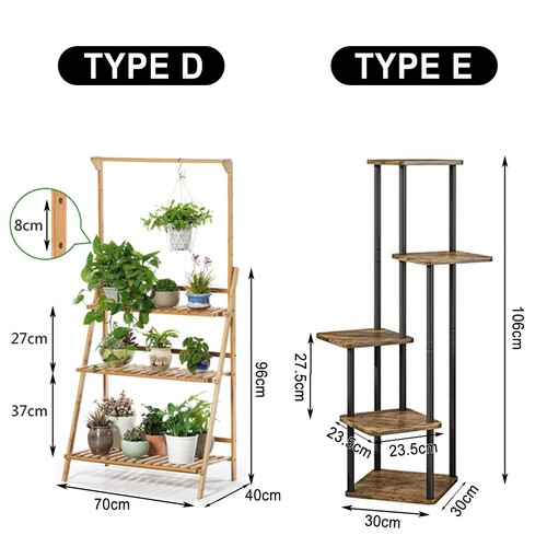 DelSol Plant Stand Metal Flower Pots Holder Indoor Display Rack Corner Outdoor - Picture 5 of 51