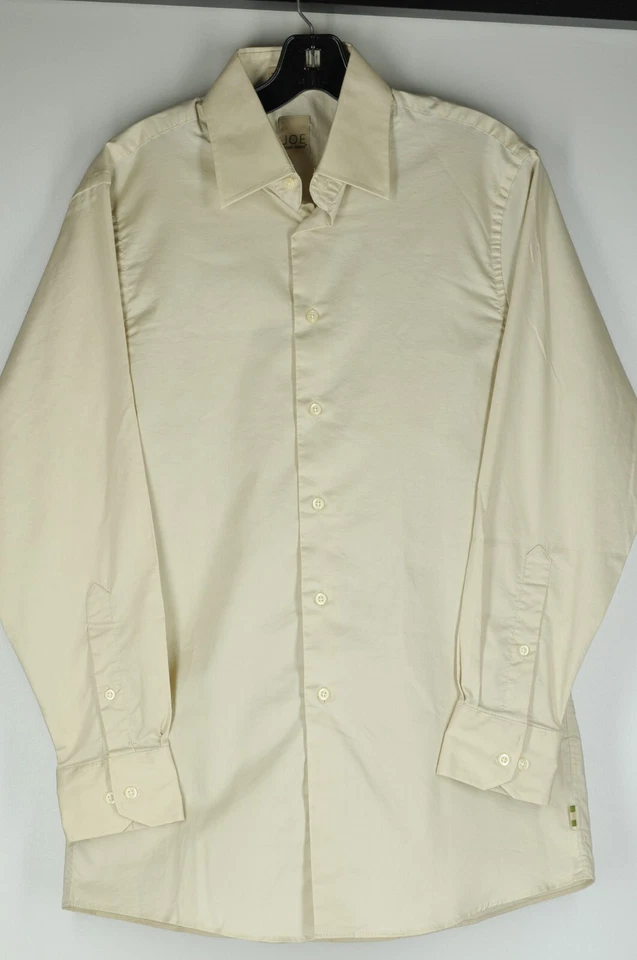 Camisa de vestir Joseph Abboud para hombre café sarga algodón elastano 15,5 x 32/33 Foto 4 de 4