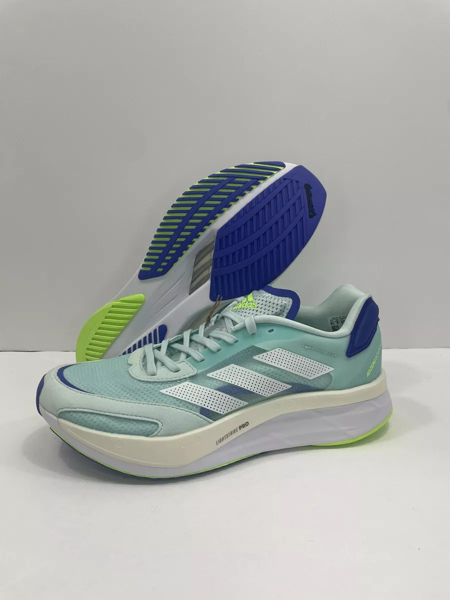 Adidas Adizero Boston 10 Women s Size 9.5 US Running Shoes Blue White FZ2496