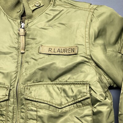 VTG Ralph Lauren Polo 67 Jeans Co Bomber Jacket Military