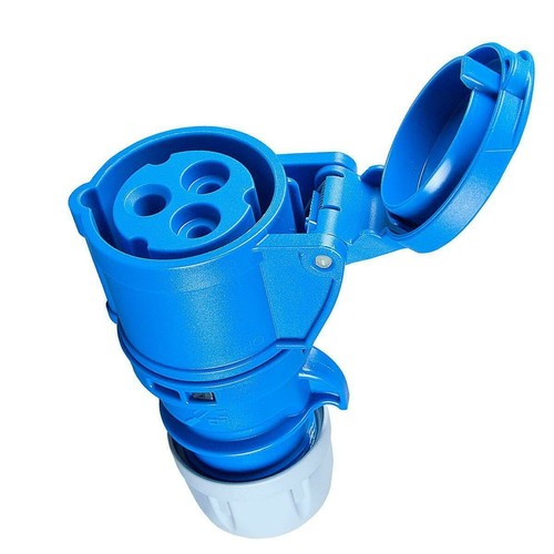 32 Amp 3 Pin Coupler Cable Trailing Site Socket 240V Garage Caravan Single Phase - Picture 5 of 7
