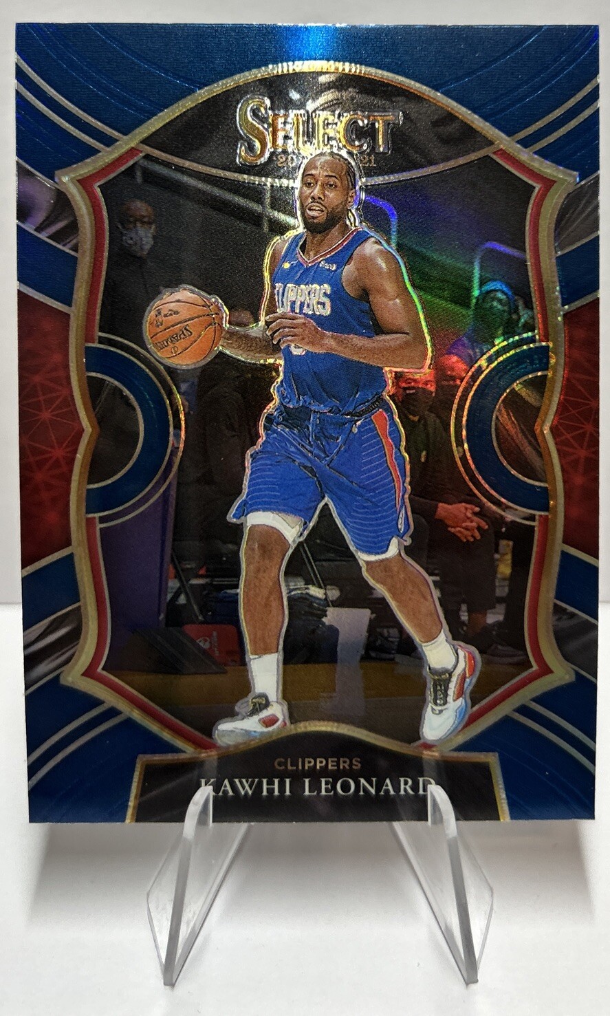 Kawhi Leonard 2020-21 Select Blue PRIZM SILVER Card #37 Clippers Concourse NICE!