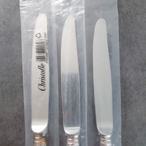 Christofle Malmaison Silverplate Standard Knife 3pcs Brand New - Picture 3 of 17
