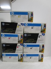 HP 124A LOT OF 9 Print Toner Cartridge Q6000A Q6002A Q6003A NEW Sealed SEE PHOTO