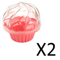 Fox Run Single Cupcake Carrier Muffin Lunch Box Pink Durable Plastic (2-pack) on sale Fox Run Single Cupcake Carrier Muffin Lunch Box Pink Durable Plastic (2-pack) on sale