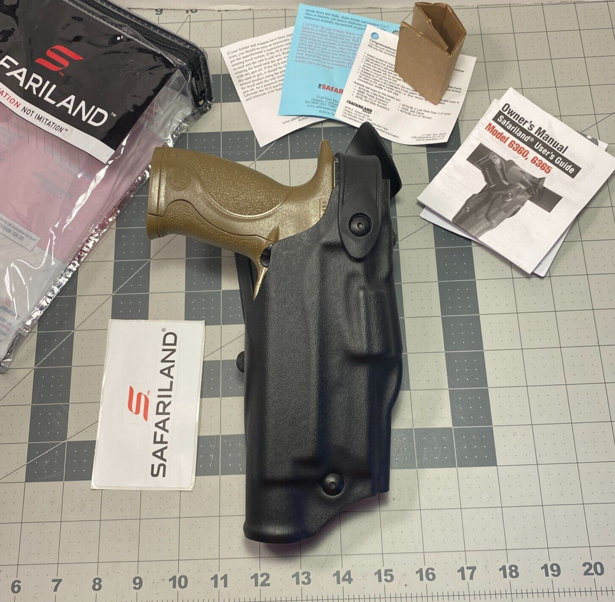 Safariland 6360 Level 3 Retention ALS Holster - Mid-Ride, Gloss Black, For Glock 22 With M3 Light
