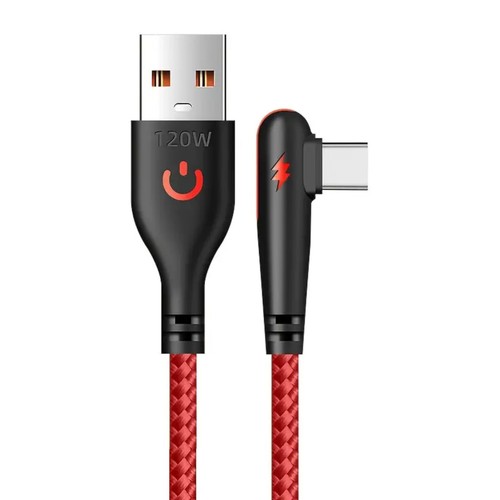 1m 2m Schnell Ladekabel USB Typ C Daten Handy Silikon Winkelstecker - Picture 3 of 19
