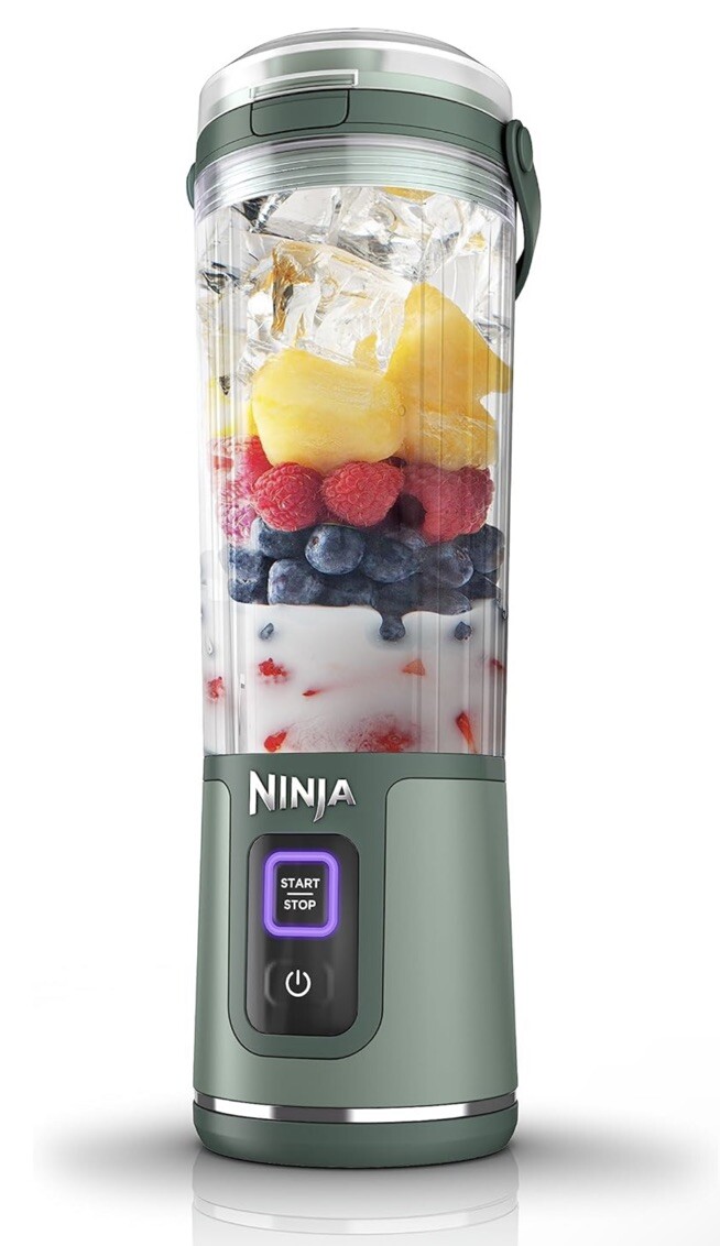 Ninja Blast 18oz Portable Blender with Sip Lid Handle Rechargeable Aqua-image
