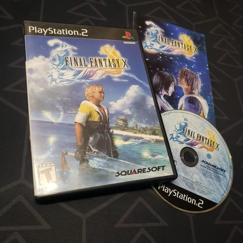 Final Fantasy X (Sony Playstation 2, 2002) PS2 black label FFX 10 game COMPLETE
