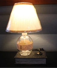 Blanton's Bourbon Bottle Lamp with Book Base - BULB AND SHADE NOT INCLUDED