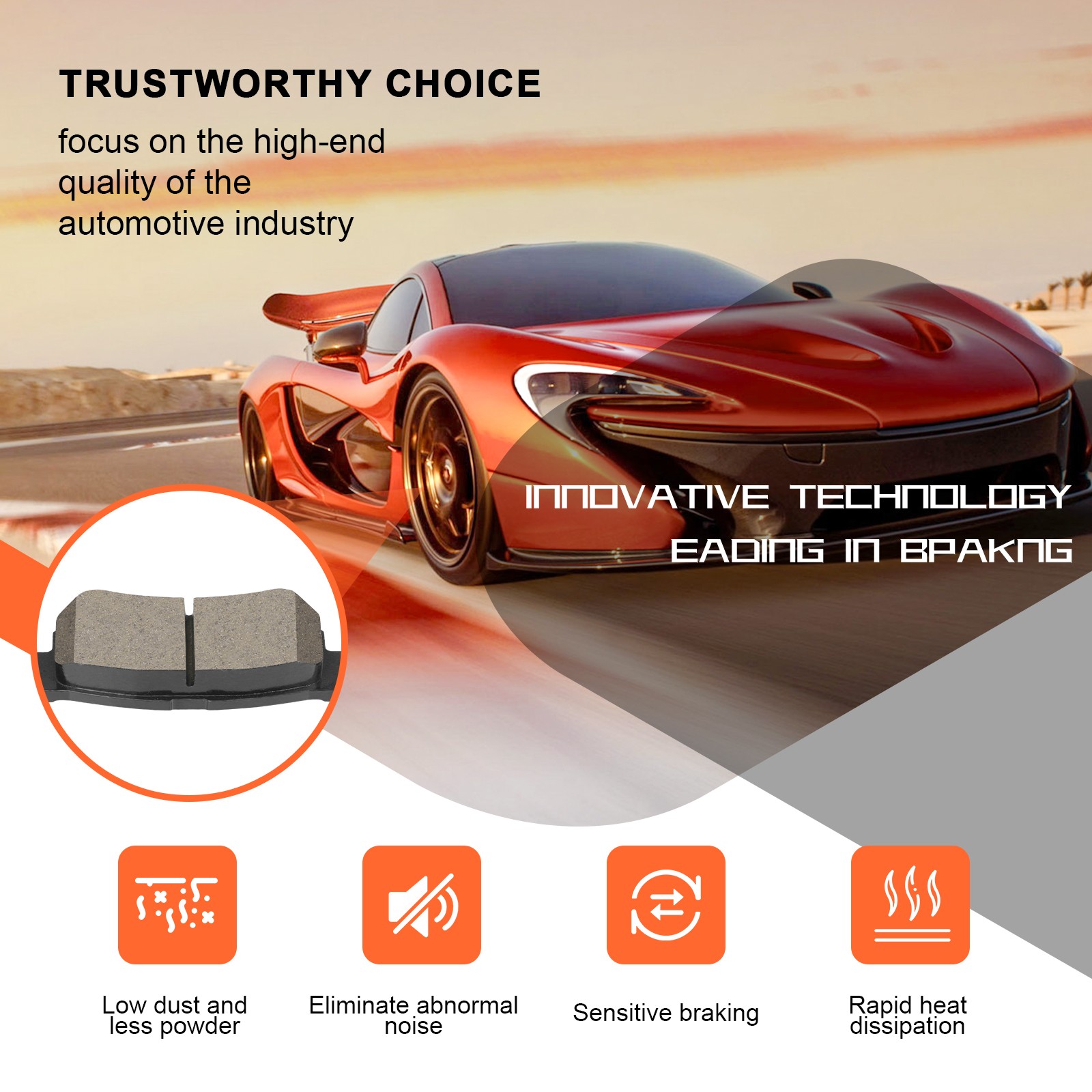 Rear Ceramic Disc Brake Pads for Elantra Sonata Tucson Optima Sportage