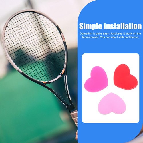 6Pcs Tennis Racket Vibration Dampeners Heart Shape Silicone Dampeners - Picture 7 of 12