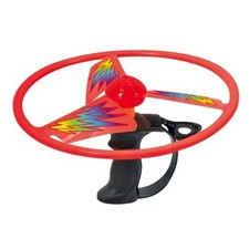 Sky Spin Flying Aerial Disc Launcher  2 Large Wings Kid-Powered Original