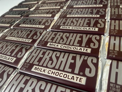 Hershey Candy Bar Box of 36 classic innerfoil with paper sleeve wrappers 2003 - Picture 3 of 11