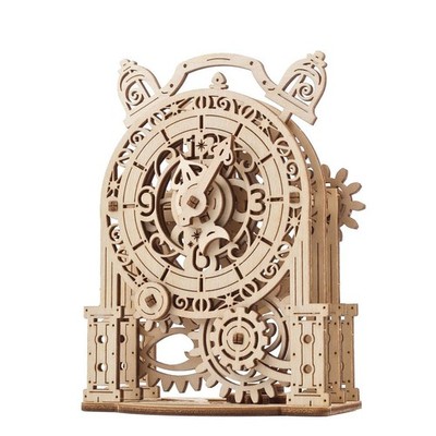 UGEARS Vintage Alarm Clock Jade Brown 92 inch large Charm Jigsaw Clear Model
