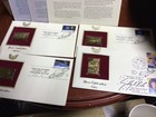 4- SPACE FIRST DAY ISSUE COVERS  WITH GOLD PLATED  FLAT — photo 2