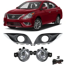 Front Fog Lights Lamps w/Cover+Wiring+Switch kits For 2015-2018 Nissan Versa