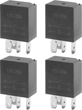 4 Packs 30A Starter Relay,4 Pin 12V,Multi-Purpose Automotive