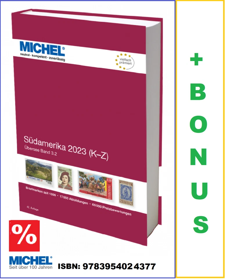 Michel-Südamerika-Briefmarken-Übersee-Katalog-K-Z-Bd.-2-ÜK-3.2-2023-2024 - Bild 1 von 1