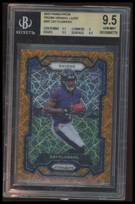 2023 Panini Prizm - Rookies Zay Flowers #307 Lazer Prizm (RC) for