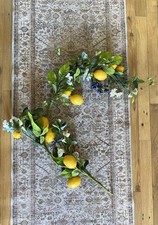 NWT Artificial Flowering Lemon/Blueberry Spring 50in Garland Greenery Decor B