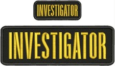 INVESTIGATOR EMBROIDERY PATCH 3X9.5 AND 1.5X4...