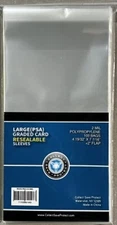 CSP 4-19/32" x 7-7/16" Large Resealable Graded Card PSA Sleeves-2 Mil~Pack/100