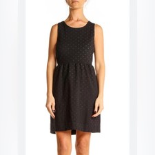 J.Crew Black Polka Dot Fit & Flare Sleeveless Dress Women’s Size small