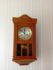 Kleiner Regulator  Wanduhr  Pendeluhr  Top Zustand  um 1920