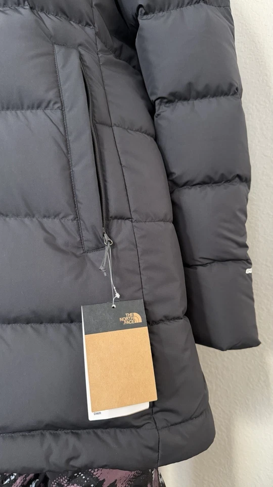 Jaqueta Parka Feminina The North Face Gotham 600 com Capuz Cinza Asfalto GG - Imagem 3 de 4