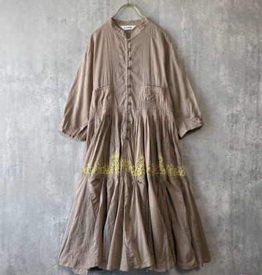 MOYURU / io comme io Cotton Design Long Dress Pullover SENSO UNICO