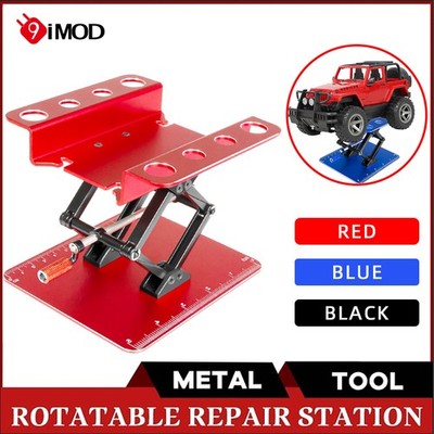 9IMOD RC Car Repair Stand Metal Work Station Adjustable for 1/10 RC Crawler Car