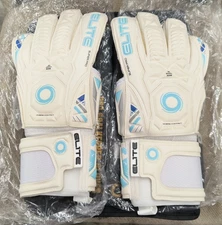 Elite Sport Supreme Soccer Goalkeeper Gloves - White - Size 9