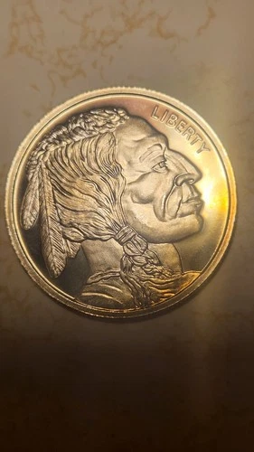 1 Troy Ounce .999 Fine Silver Buffalo Round Liberty Design 1 oz Silver Coin