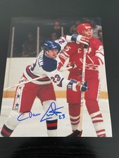 USA 1980 Gold Medal Dave Christian Signed 8x10 W/COA