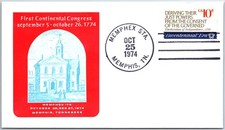 U.S SPECIAL EVENT CACHET COVER BICENTENNIAL OF FIRST CONTINENTAL CONGRESS 1974 A