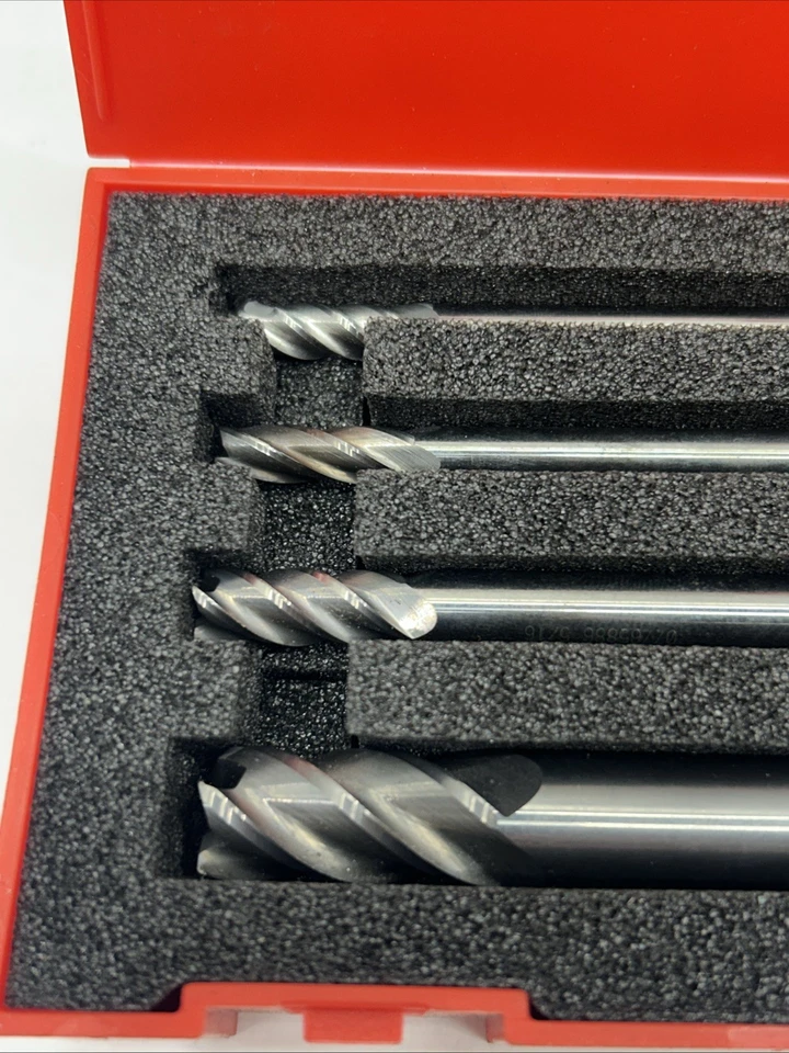 Accupro 6件 端铣套装 4长笛1/8英寸-1/2英寸直径末端套装带盒 — 第 4/4 张图片