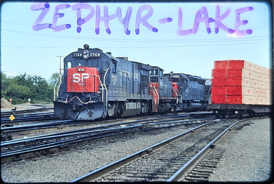 ZL-1880 Original Slide SP 7768 B30-7 SD45R Passing Action Yard Eugene OR 1986