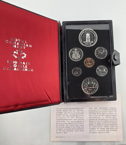 1977 Canada Silver Dollar Proof Set - Throne of the Senate