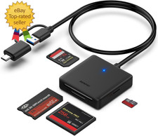 Memory Card Reader, 4In1 USB 3.0 and USB-C to SD Micro SD MS CF Card Reader Ada
