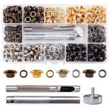 ANBOWEI Eyelet Punch Kit 6 mm Eyelets and Punch Set 400 Sets Metal Eyelet with