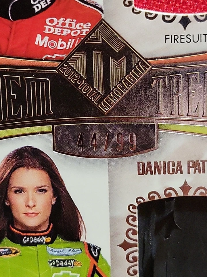 2012 Press Pass Authentics Tandem Treasures Stewart Firesuit Danica Tire 44/99 - Image 2 of 4