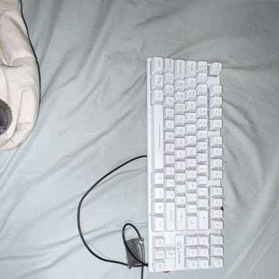 Ziyoulang K87 Mechanical Wired Illuminated Keyboard White USB QWERTY English