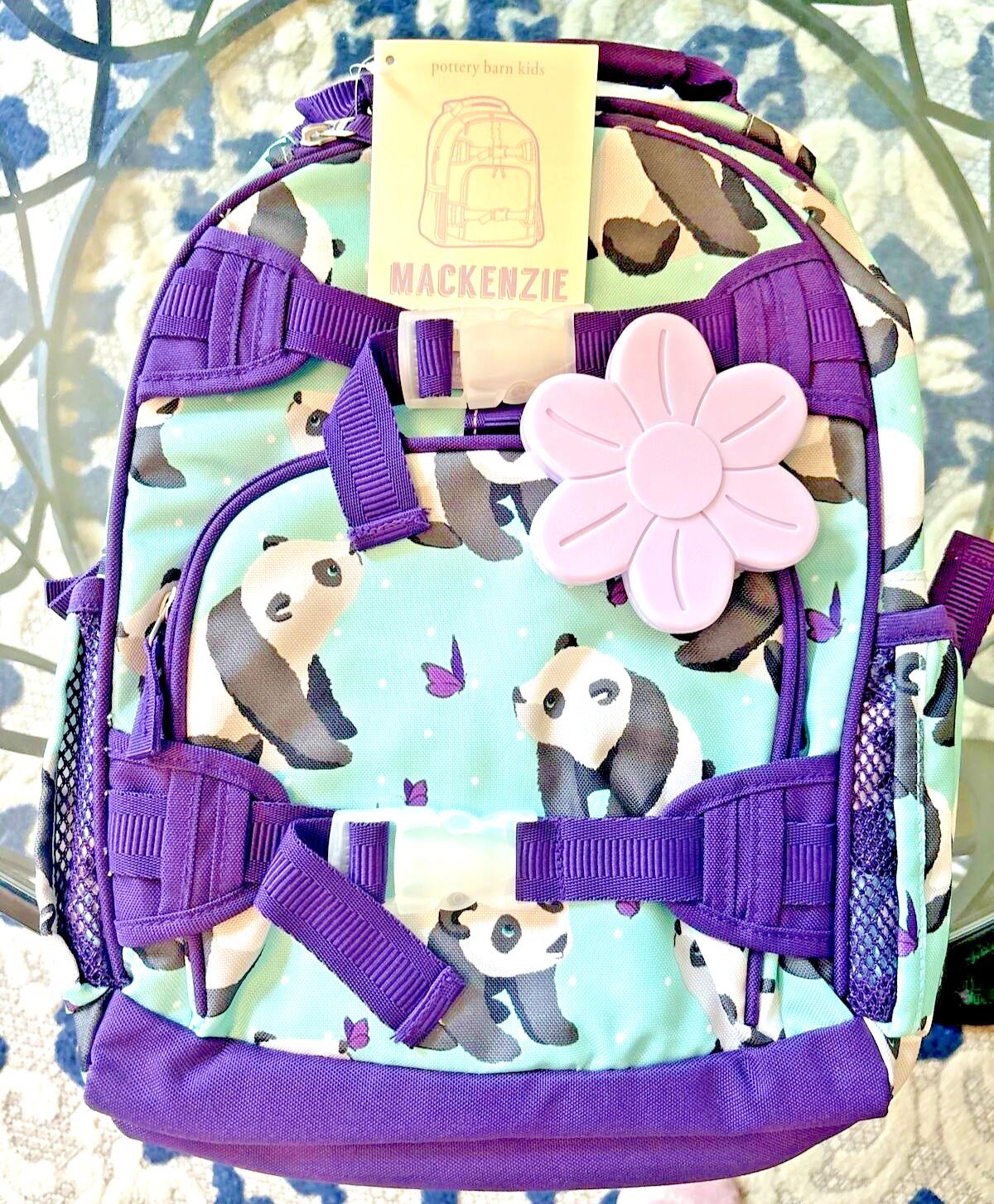 Lunch Heart 🌈flower Panda Travel Girl Bag .