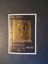 Timbre Bhoutan Or - Penny Black - Neuf **