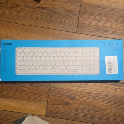 Rapoo E9350L Wireless Bluetooth Slim Keyboard White English QWERTY Rechargeable
